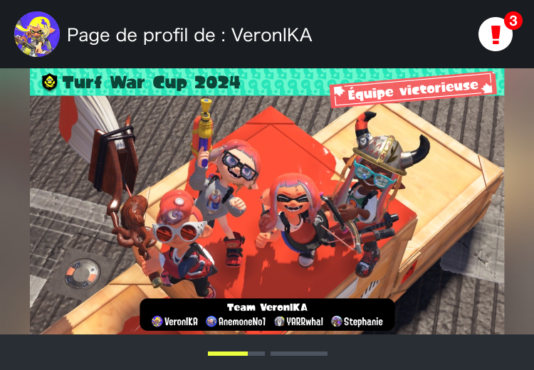 (Le menu permettant d'envoyer des photos vers SplatNet 3)