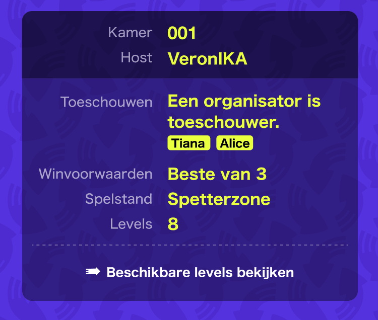 Afbeelding van de spelstandweergave.