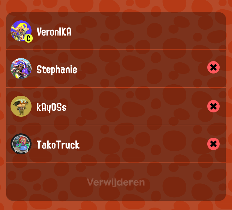 Afbeelding van het aanpassen van de teamsamenstelling.
