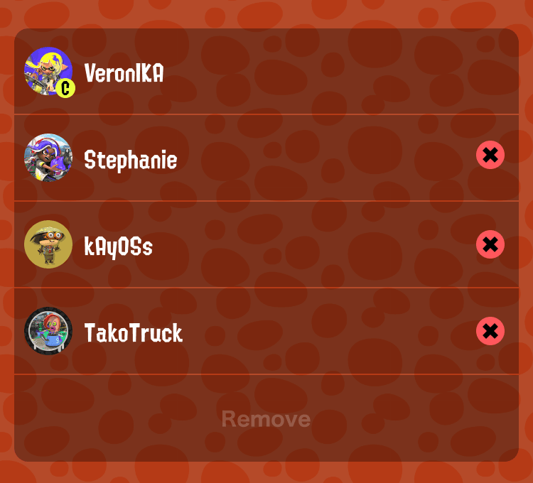 Screenshot of Change Members.