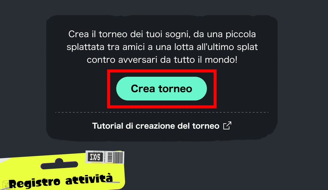 Immagine dell'opzione Crea un torneo