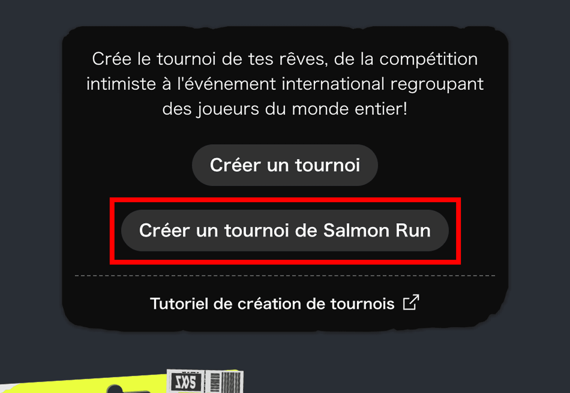 (Bouton « Créer un tournoi »)