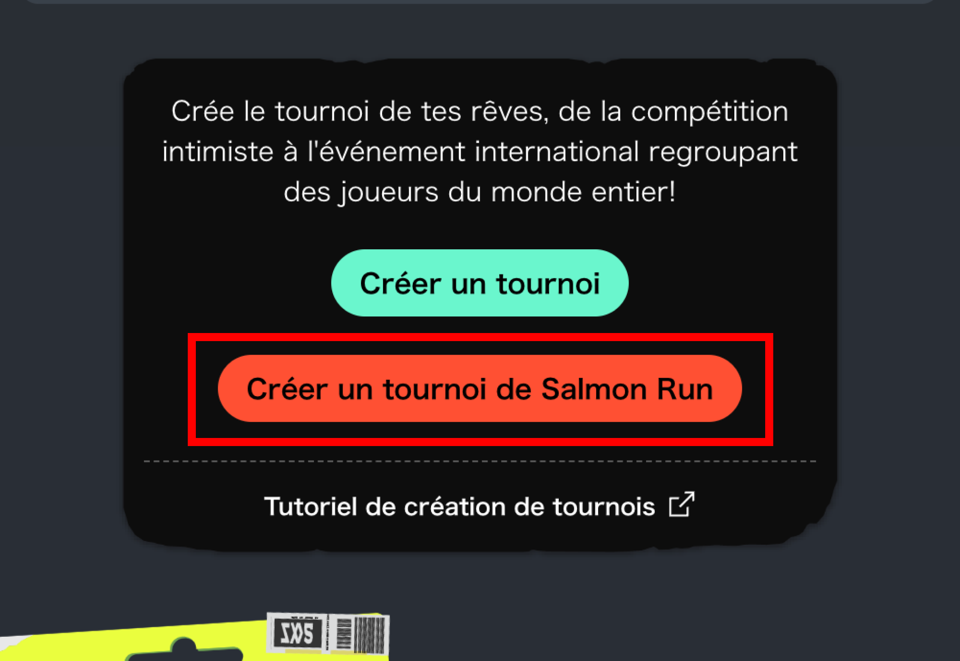 (Bouton « Créer un tournoi »)