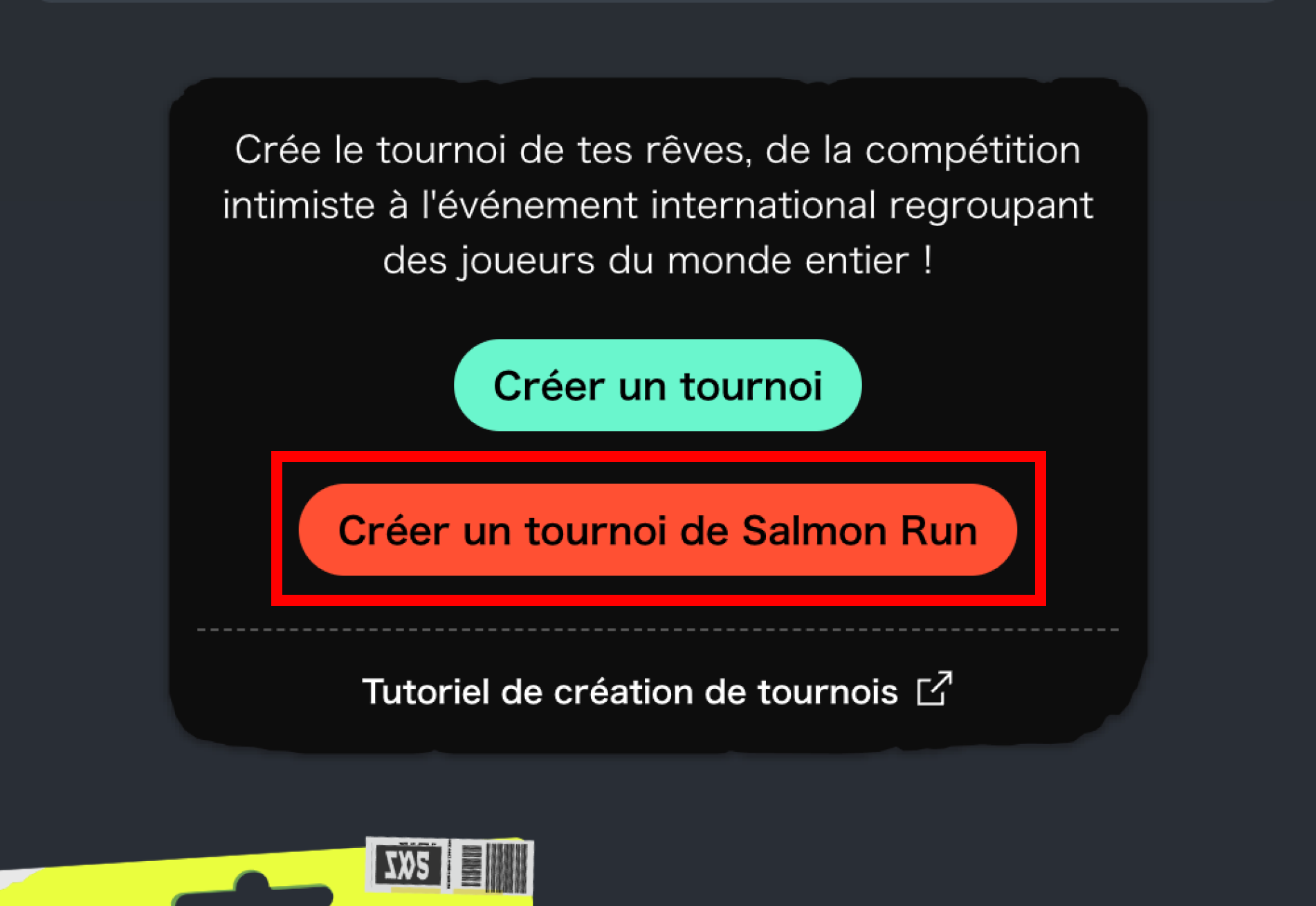 (Bouton « Créer un tournoi »)