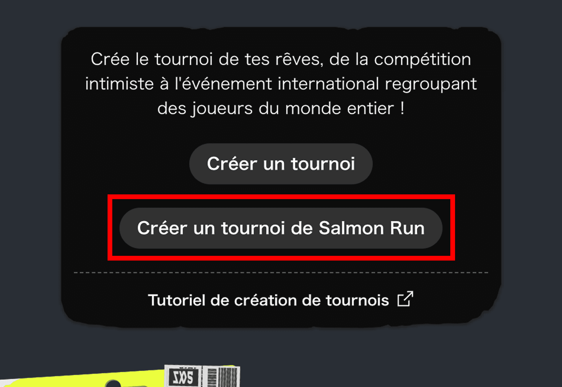 (Bouton « Créer un tournoi »)