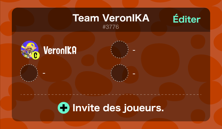 (Écran « Invite des joueurs. »)