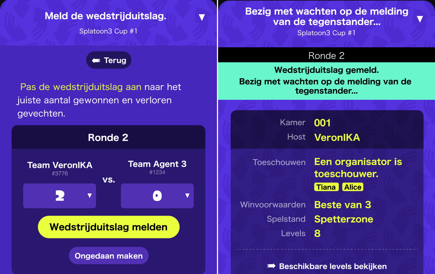 Afbeelding van de knop WEDSTRIJDUITSLAG AANPASSEN.