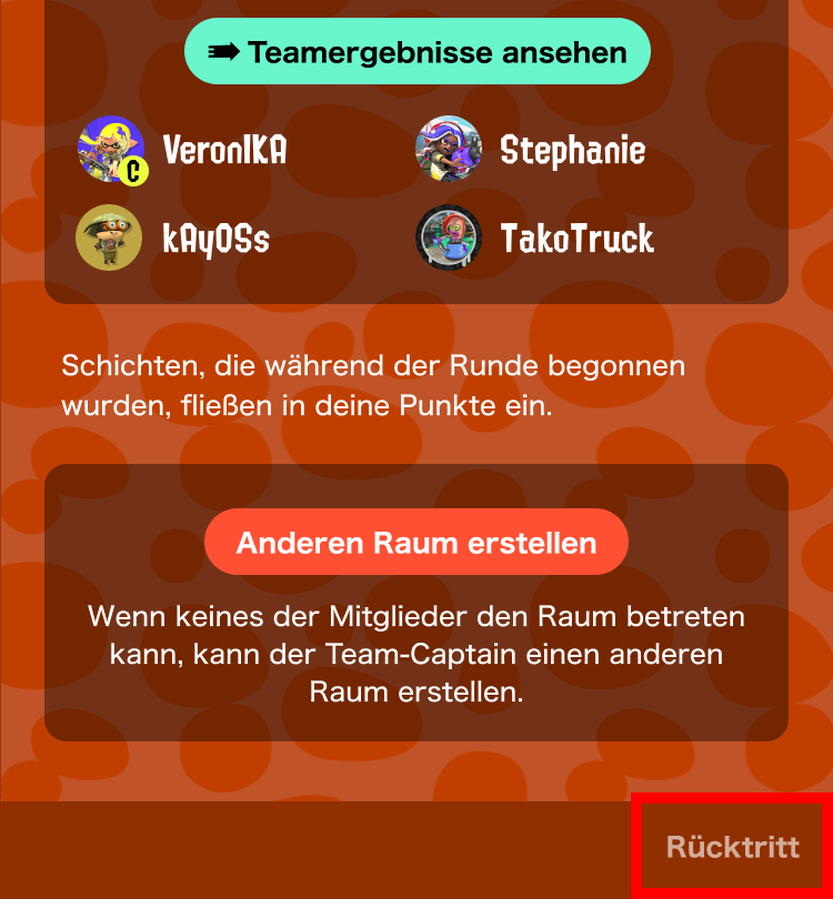 Abbildung: Teilnahme zurückziehen