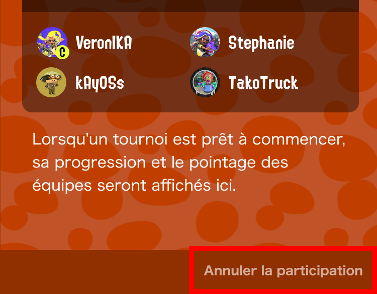 (Fonction « Annuler la participation »)