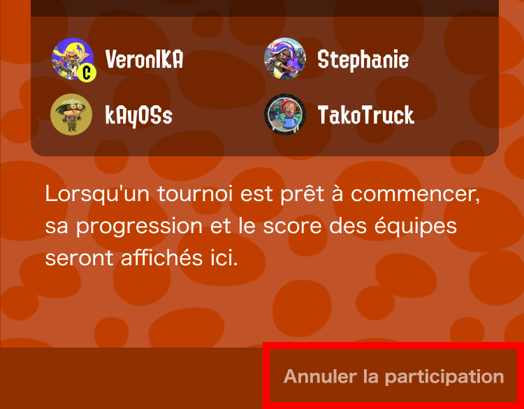 (Fonction « Annuler la participation »)