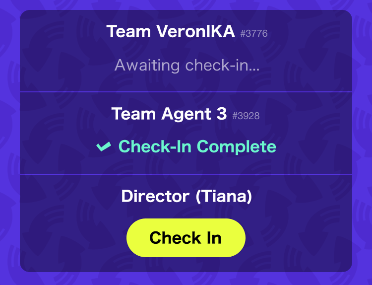 Screenshot of the Check-In button when becoming a room host.