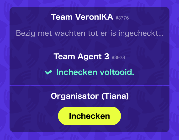 Afbeelding van de incheckknop voor een kamerhost