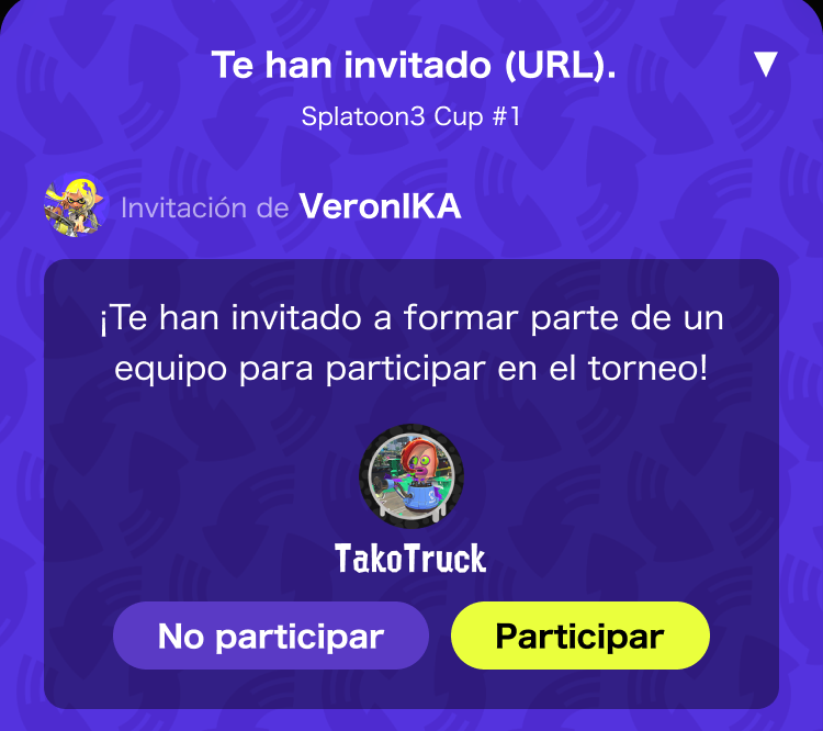 Pantalla de unirse mediante un enlace de invitación