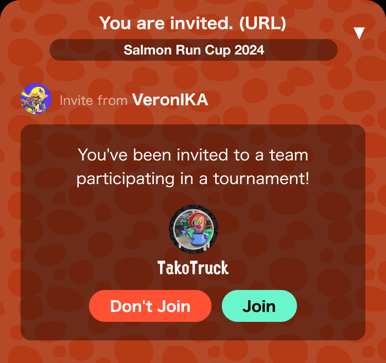 Screenshot of Join from an Invite Link.