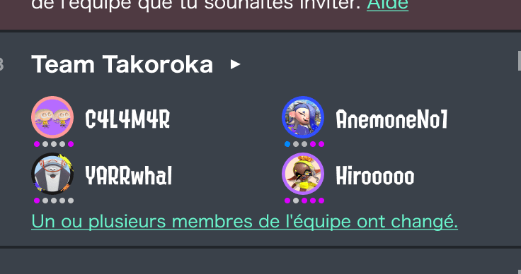 (Historique d'édition d'une équipe)