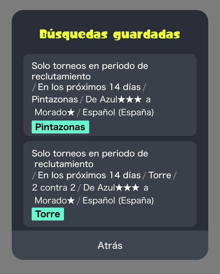 Pantalla del botón para descargar los datos de equipos participantes