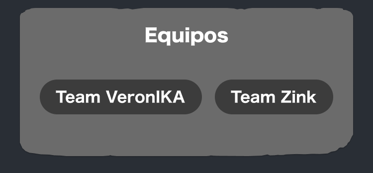 Imagen de la lista de equipos en la parte superior de la página de usuario