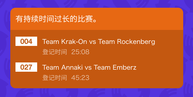 提醒比赛时间过长的示意图