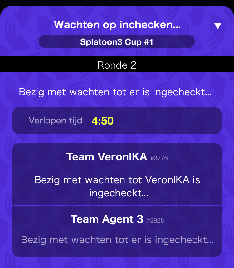 Afbeelding van het wachtscherm om in te checken.