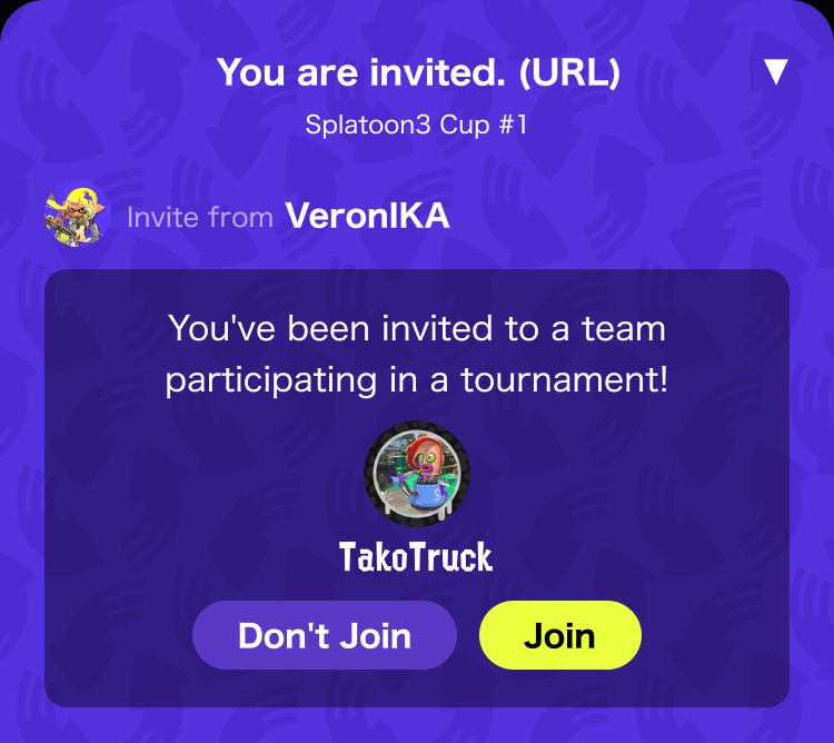 Screenshot of Join from an Invite Link.